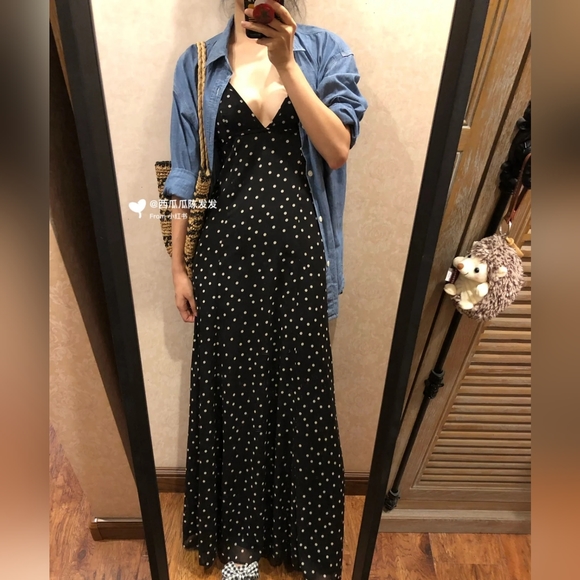 NWT Zara Flowy Polka Dot Maxi Dress - 2180/224 - Picture 12 of 14